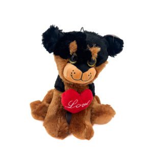 Pluszowy Piesek Rottweiler z Sercem „Love” – Idealny Prezent na Walentynki