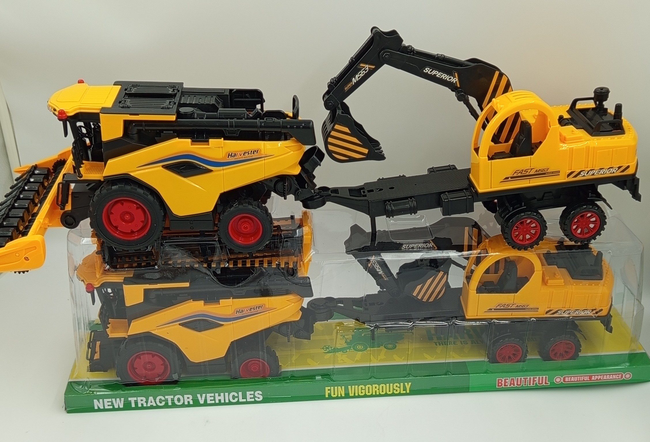 Kombajn do Kukurydzy z Koparką na Przyczepie Zestaw Maszyn Rolniczych New Tractor Vehicles