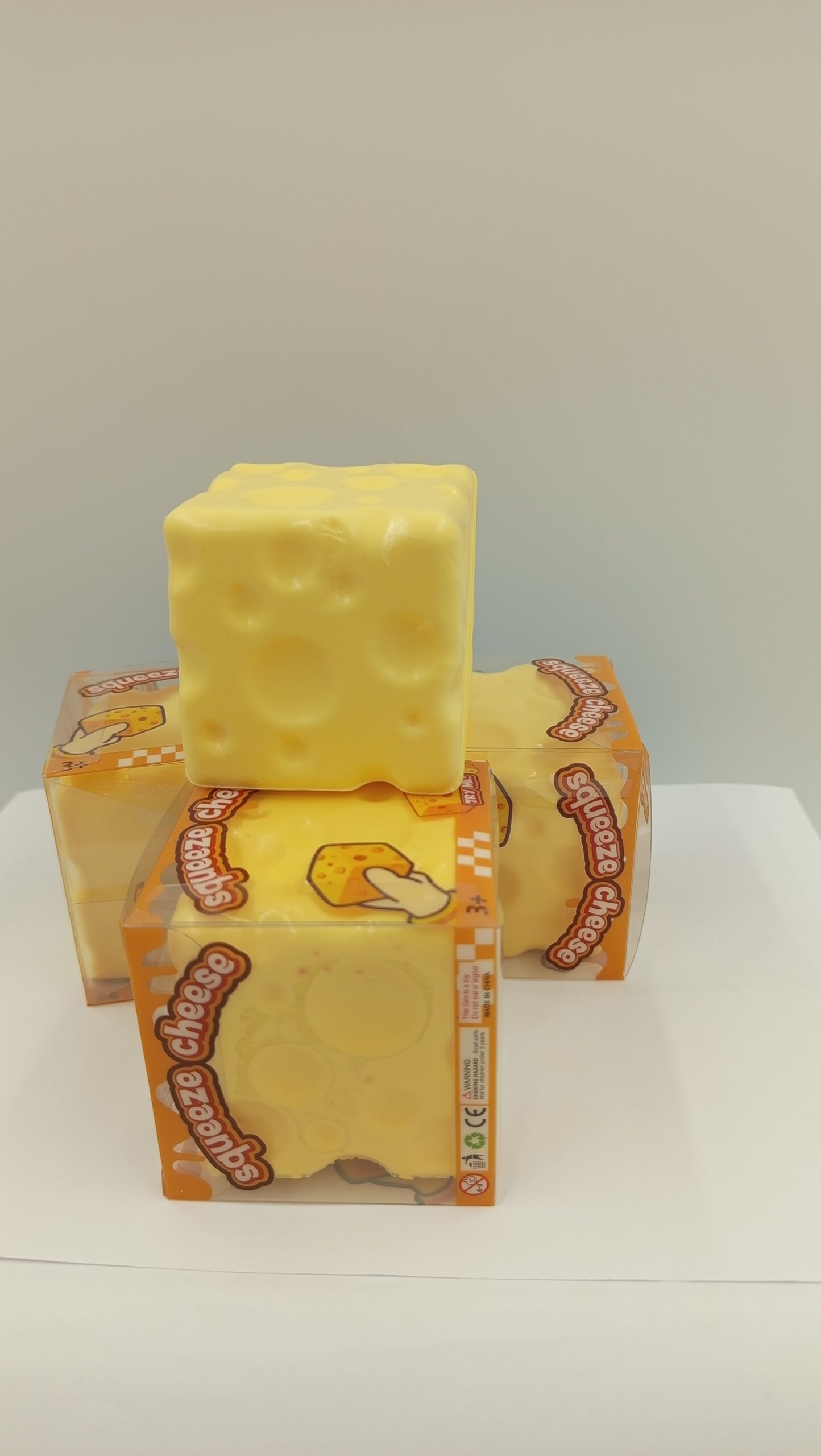 Squishy Ser Squeeze Cheese Gniotek, antystresowy blok sera dla dzieci od 3 lat