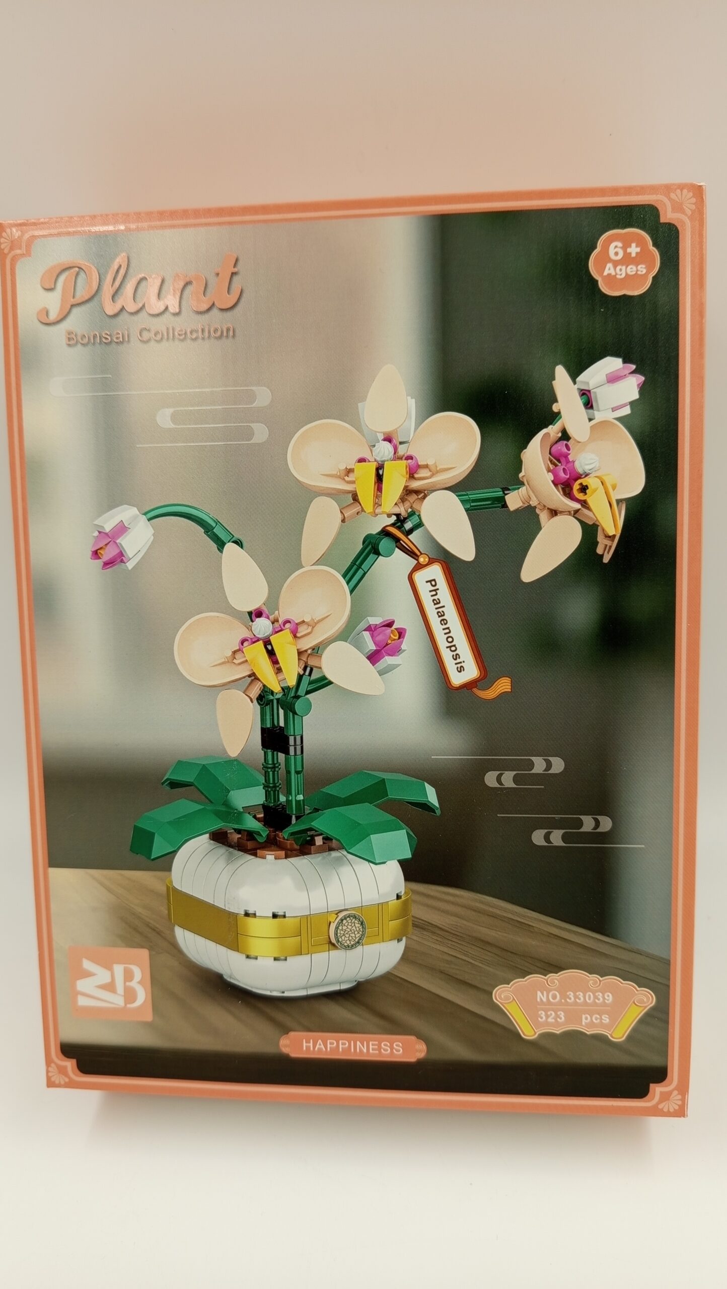 Klocki Bonsai Orchidea Storczyk 323 elementy, Kwiat Phalaenopsis dla Dzieci od 6 lat