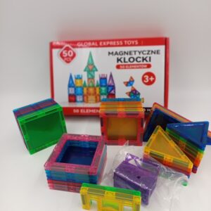 Klocki Magnetyczne 50 el. dla Dzieci od 3 lat – Global Express Toys – Raj16