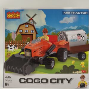 Klocki COGO City 4207 Mix Tractor — Traktor z Cysterną Mleka – Raj34