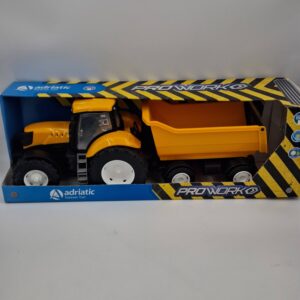 Żółty Traktor z Przyczepą Wywrotką ProWork Adriatic – Raj30