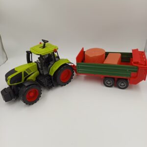 Duzy Traktor Zielony z Rozrzutnikiem do Obornika dla Dzieci – Raj03