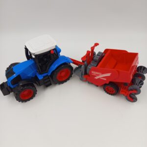 Niebieski Traktor z Siewnikiem Punktowym – Raj27