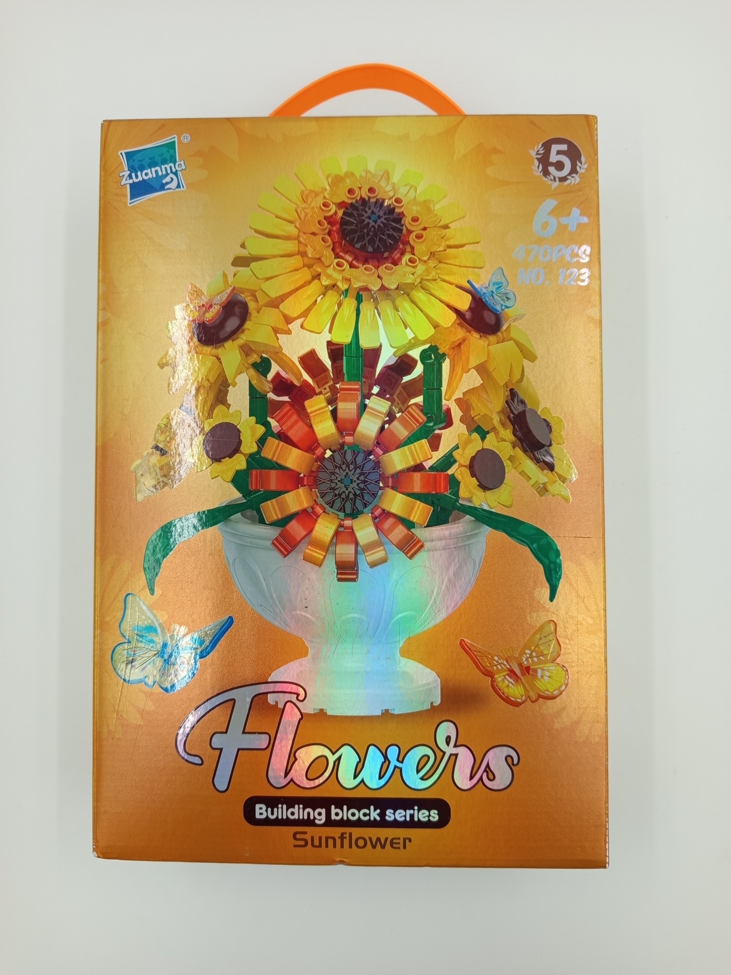 klocki słoneczniki w wazonie Zuanma Flowers 470 elementów
